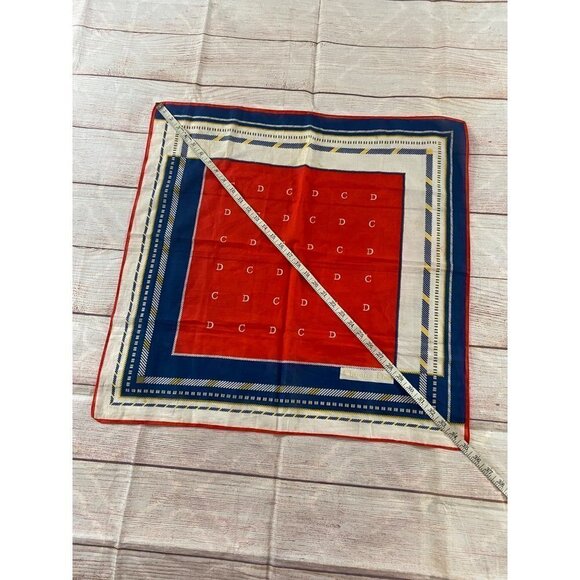 Vintage Christian Dior Color Block Silk Print Scarf Hankercheif - OS - Picture 6 of 9